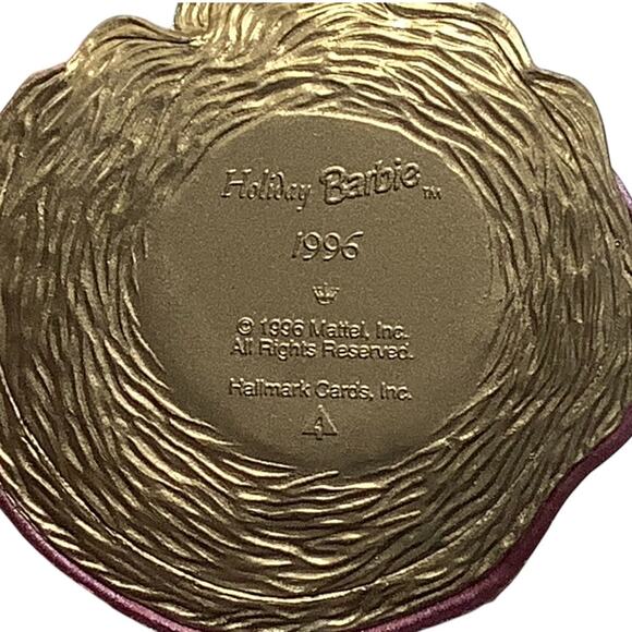 Hallmark 1996 Keepsake Ornament, Holiday Barbie, Red/Gold, 3.5"H x 3"W - Picture 5 of 6